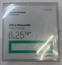 HPE LTO-6 Ultrium RW 6.25TB Data Cartridge C7976A New Factory Sealed T8E11 picture