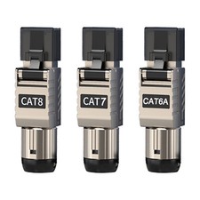 10PCS RJ45 Cat8 Cat7 Cat6A Connectors RJ45 Metal Tool Free Termination picture