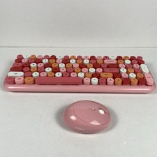 Mofii Candy XR Wireless Keyboard Combo With Mouse Pink Preowned USB Included picture