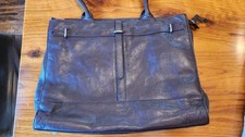 Vintage Buxton Genuine Brown Leather Briefcase Attache Bag picture
