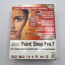 Jasc Paint Shop Pro 7 Big Box PC Software 1999 Pre Corel Rare picture