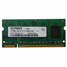Elpida 512MB DDR2 SODIMM RAM Module PC2-5300S-555 EBE52UD6AHSA-6E-E picture