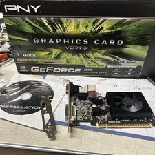 PNY Verto NVIDIA GeForce 210 1GB DDR3 PCIe Graphics Card Box Disc Brackets picture
