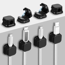 8-Pack Magnetic Cable Management Clamps Clips Desk Under Desk Organizers picture