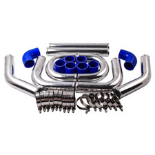 2.5 inch Universal Aluminum Intercooler Turbo Piping Kit Hose + Silicone+Clamp picture