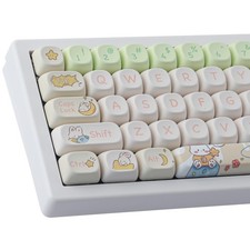 PBT Custom Cute Rabbit Keycaps MOA Profile Cherry Gateron MX 143 Keys Set picture