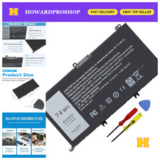 High-Capacity 74Wh Laptop Battery for Dell Inspiron 15 7000 Gaming Series 7559 7 picture