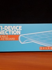 iClever IC-BK10 Keyboard Bluetooth Universal Rechargeable Ultra Slim Size White picture