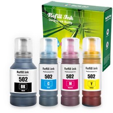 Refill Ink Bottle for EcoTank EPT502 ET-4760 ET-2760 ET-2750 ET-3760 ET-2850 picture