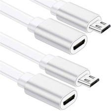 Sumind 2 Pack 20FT Total Micro USB Extension Cables, Male to 10 feet, White  picture