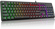 Redragon K521 Upgrade Rainbow LED Gaming Keyboard, 104 Keys Wired Mechanical Fee picture