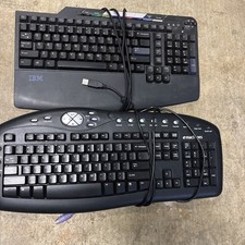 Lot 2 Vintage IBM SK-8809 eMachines KB-0108 Multimedia Keyboards Untested picture