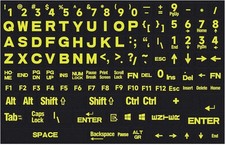 English Keyboard Letter Stickers Large Print Full Size Universal PC Computer Lap picture
