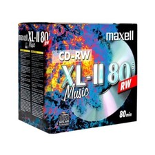 10 x Maxell Audio Blank CD-RW  Music 80 Mini pack Jewel Cased Audio Music CD's picture