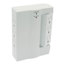 SF Cable 6-Outlet Swivel 3Prong Wall Tap Adapter Surge Protector picture