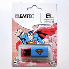 New Package EMTEC 8 GB USB 2.0 Flash Drive Superman DC Comics Limited Edition picture