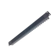 1U Brush Cable Manager Horizontal Rack Mount Management, Black picture