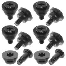 10Pcs Durable Iron Hard Disk Drive Screws with Shock Absorbing Design Black picture