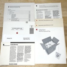 1986 Getting Started With Your Macintosh Mac Plus Kit Warranty Packing List RARE picture
