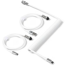 Coiled Keyboard Cable for Gaming Custom Keyboard,Double-Sleeved Coiled USB Ca... picture