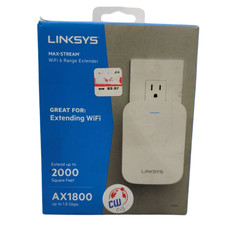 Linksys RE7350 AX1800 Max Stream WiFi 6 Range Extender Dual Band White Plug-in picture