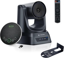 TONGVEO 4K Conference PTZ Camera 3X Zoom & Bluetooth Speakerphone System | 4K U picture