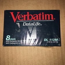 1996 Verbatim Datalife DL 112M 5 GB 8mm Data Cartridge, Made In Japan picture