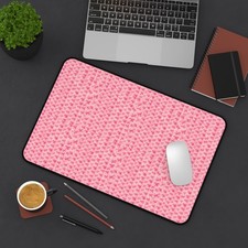 Pink Bow Girly Desk Mat, Office Decor Gift, Mouse Pad for Desk picture