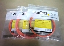 StarTech 2m Multimode 62.5/125 Duplex Fiber Patch Cable LC/LC, Lot Of 3 picture