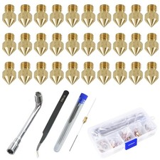 30PCS MK8 Ender 3 V2 Nozzles 0.4MM,3D Printer Brass Nozzles with DIY Tools Box picture