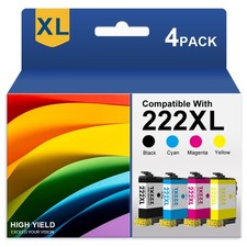 4 Pack T222 222XL Replacement Ink Cartridges for Epsn. XP-5200 WF-2960 Printer picture
