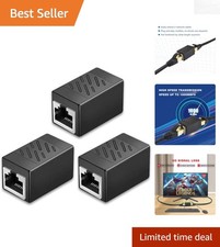 Extend Your Ethernet with 3 Pack Gold Plated RJ45 Couplers – 328ft Compatibility picture