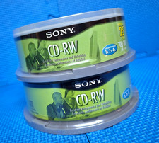 Sony CD-RW Rewritable Blank Discs 2X 25 Packs 700MB 80 Min NEW SEALED picture