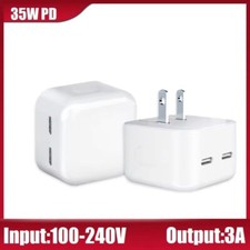 PD 35W Dual Port Fast Charge Power Adapter For iPhone 16 15 14 13 12 Pro Max Lot picture