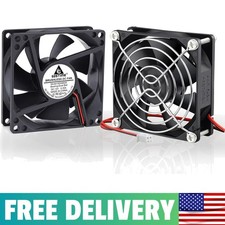 2Pcs 80mm High-Speed Cooling Fan with Dual Ball Bearings – 12V, Silent Operation picture