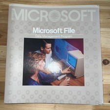 1984 Microsoft FILE Data Management Program MANUAL Only Macintosh 128K 512K RARE picture