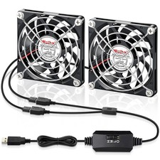 WWathai 2pcs 80mm x 10mm USB Computer Fan, USB Fans for Cooling Receiver DVR ... picture
