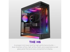 H6 RGB+ (2026) Compact Dual-chamber ATX Case - All Black picture