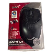 Vintage Genius NetScroll 120 PS/2 Mouse Black, NOS picture