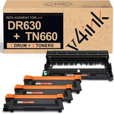 v4ink TN660 DR630 Compatible Toner & Drum Combo Pack Open Box 4 Piece picture