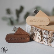 Wooden USB 2.0 3.0 Memory Flash Pen Drive Wood Free Personalize Custom Logo Text picture