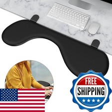 eulps Foldable Desk Arm Rest Clamp-On PU Leather Ergonomic Forearm Support picture