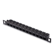12-Port 0.5U CAT6 Network Patch Panel for 10 inch Server Rack RackMate T1 picture