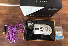 Glorious Model D- Matte White Wired USB Gaming Mouse with Extra Purple Cable picture