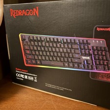 Redragon S107 RGB Illuminated Keyboard and Mouse Pad - Black Red NO MOUSE picture