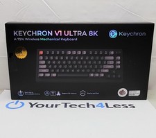 Keychron V1 Ultra 8K Wireless Mechanical Keyboard RGB Backlit Black Red Linear picture