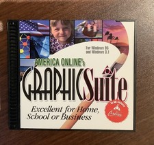 Vintage 1997 America Online’s Graphic Suite  AOL For Windows 3.1 & 95 — NEW picture