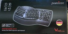 Perixx PERIBOARD-612 Wireless Bluetooth Ergonomic Split Keyboard Palm Rest Black picture