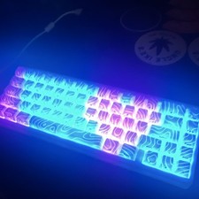 Clear Acrylic Mechanical RGB Illuminated Keyboard, Computer (Backlit) picture