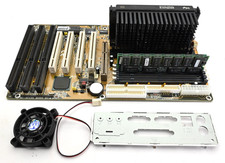 Shuttle HOT-637 Slot 1 Motherboard Pentium II 333Mhz SL2KA CPU, RAM, VINTAGE picture